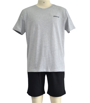 Summer Men Casual Short Sleeve T Shirt +Shorts Active Tracksuit 